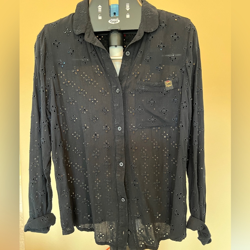 Superdry navy blouse